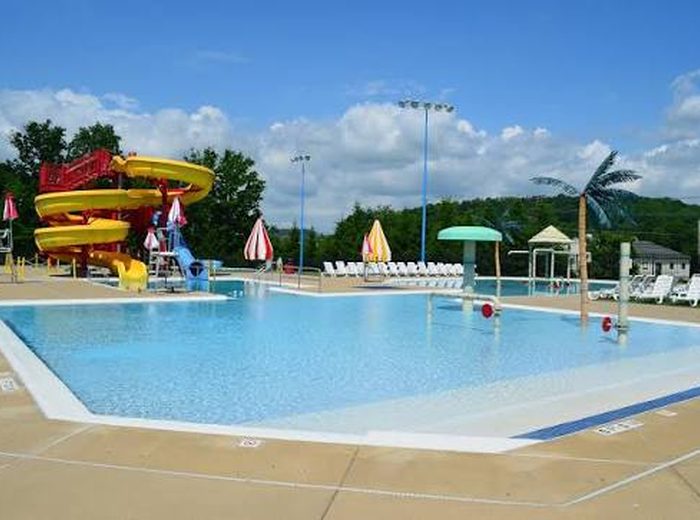 A swimming pool near State Line Campground.